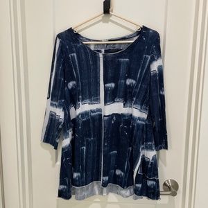 RUNDHOLZ Black Label Martinique Print Boatneck Trapeze Top S/S 2020 Sz L (M)